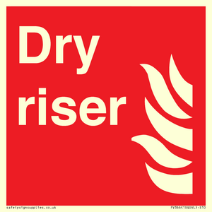 Dry riser sign
